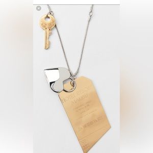 NWT Zara key heart necklace.